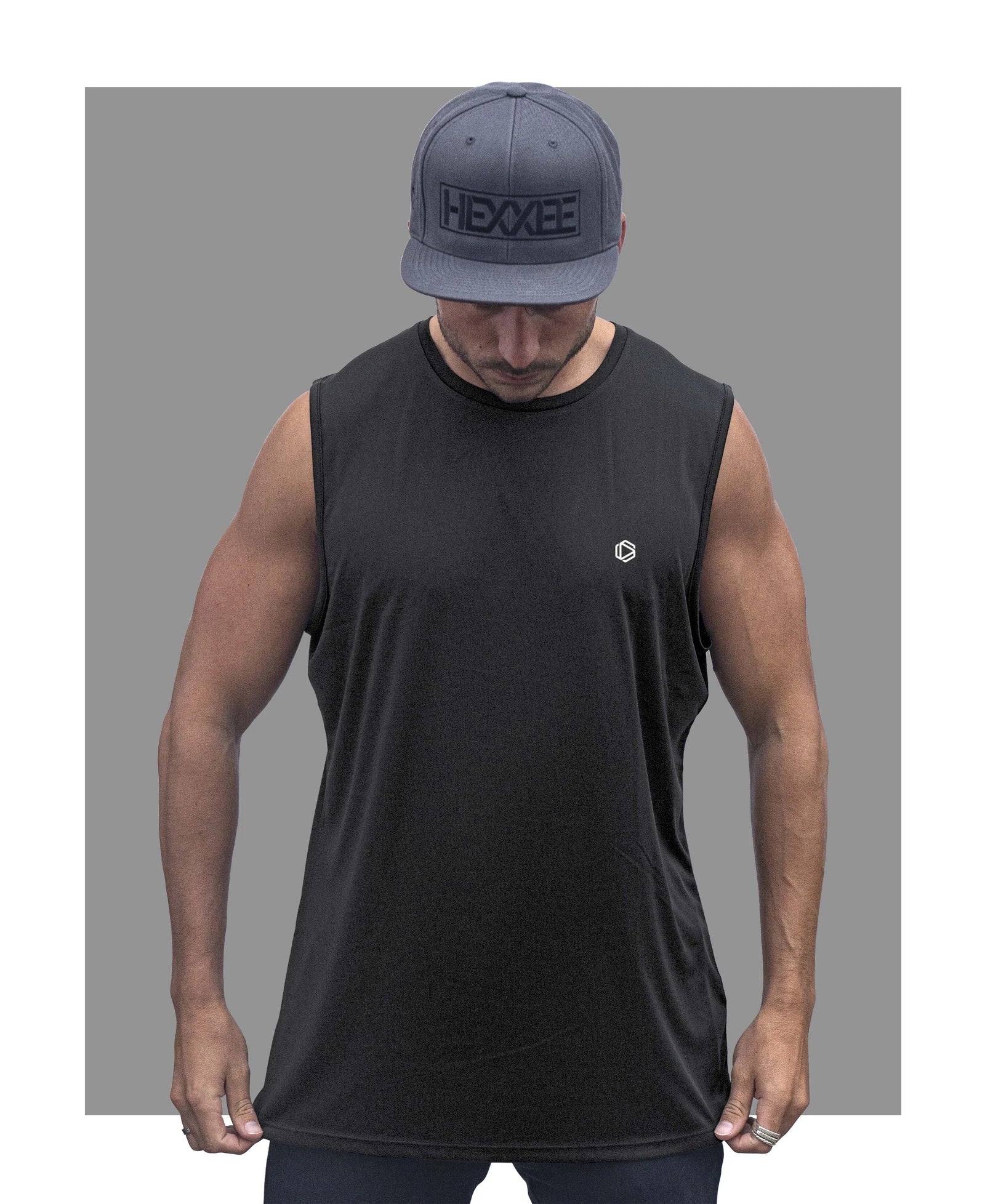 Hexxee Pocket Logo Muscle Tee